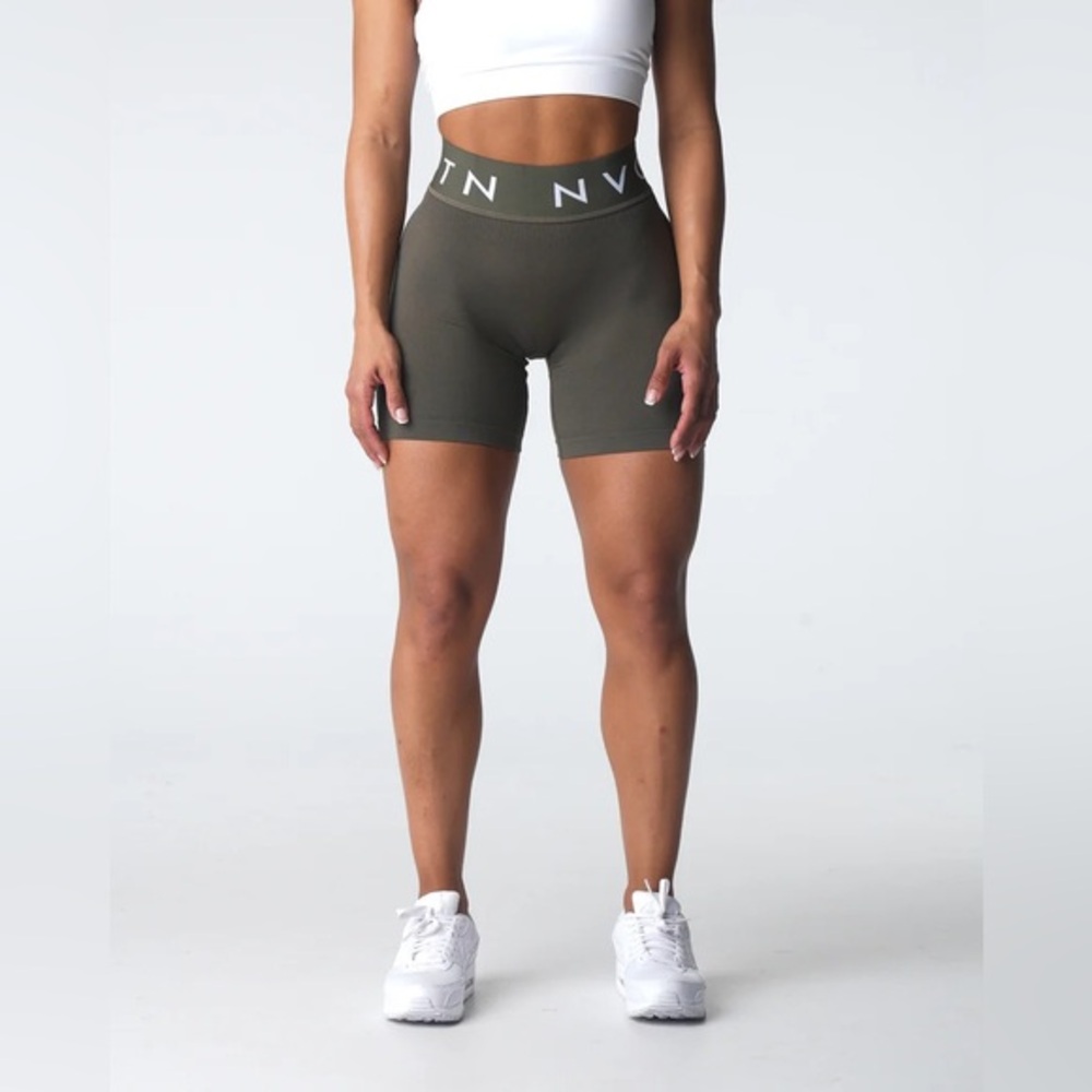 NVGTN Olive Sport Seamless Shorts